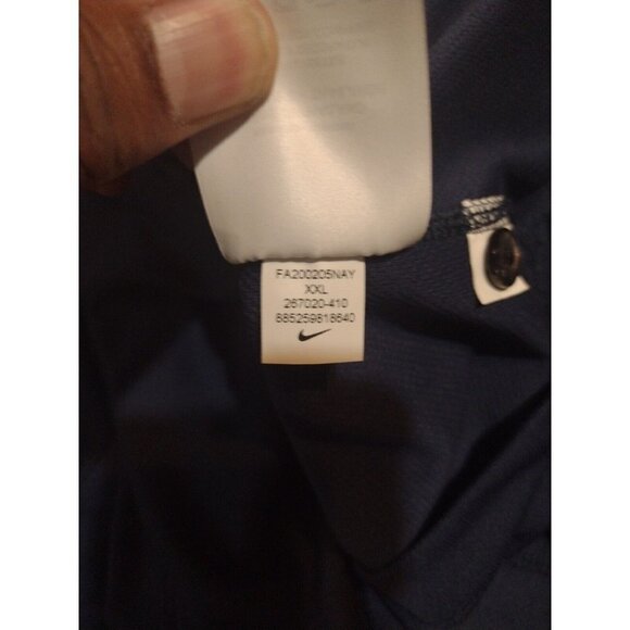 NWT New Nike Dri Fit Short Sleeve Polo Shirt Golf 2XL Navy Blue Polyester - Picture 11 of 13